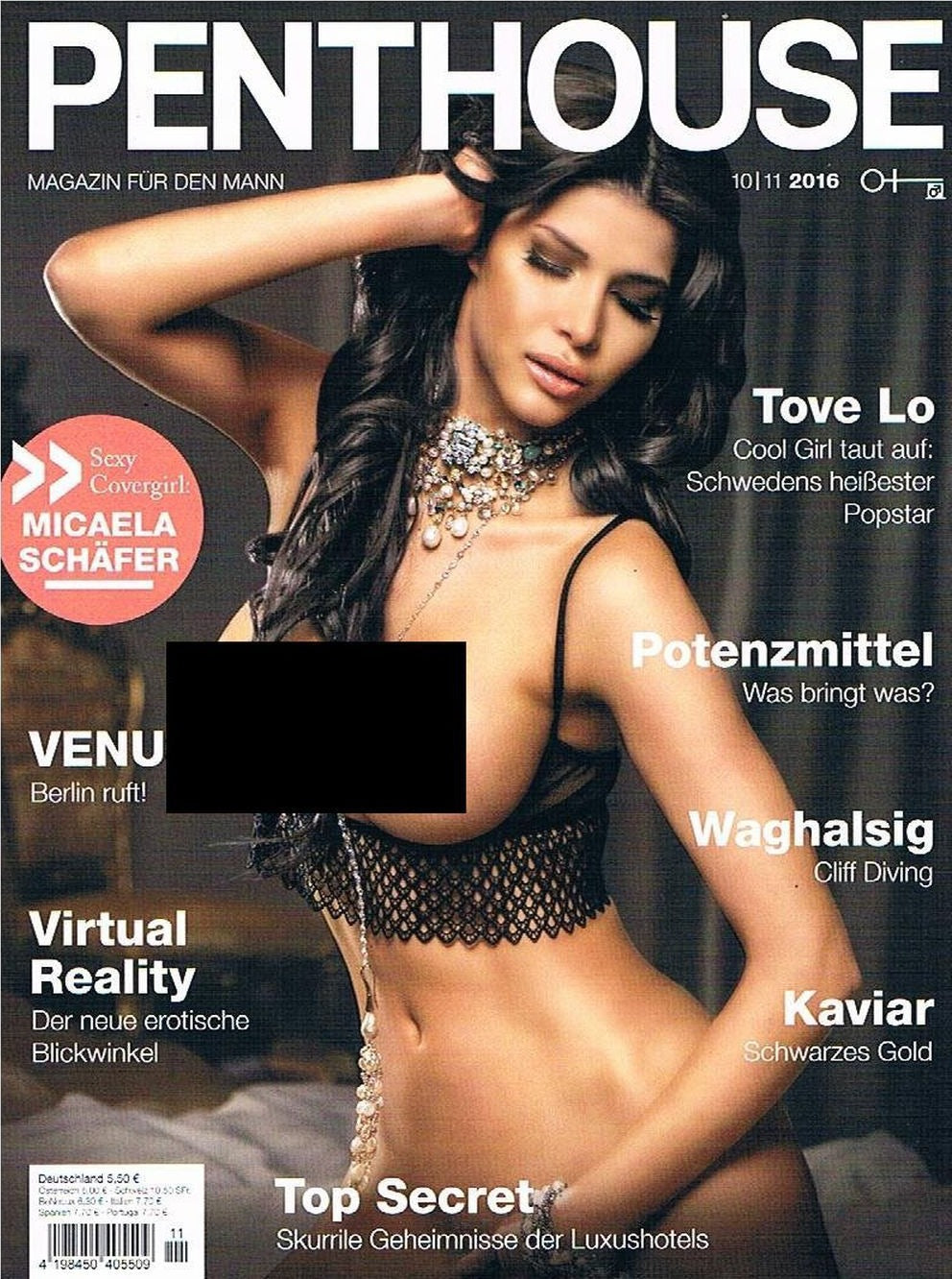Penthouse Tijdschrift Duitsland 2016-10+11 Micaela Schäfer Originele uitgave
