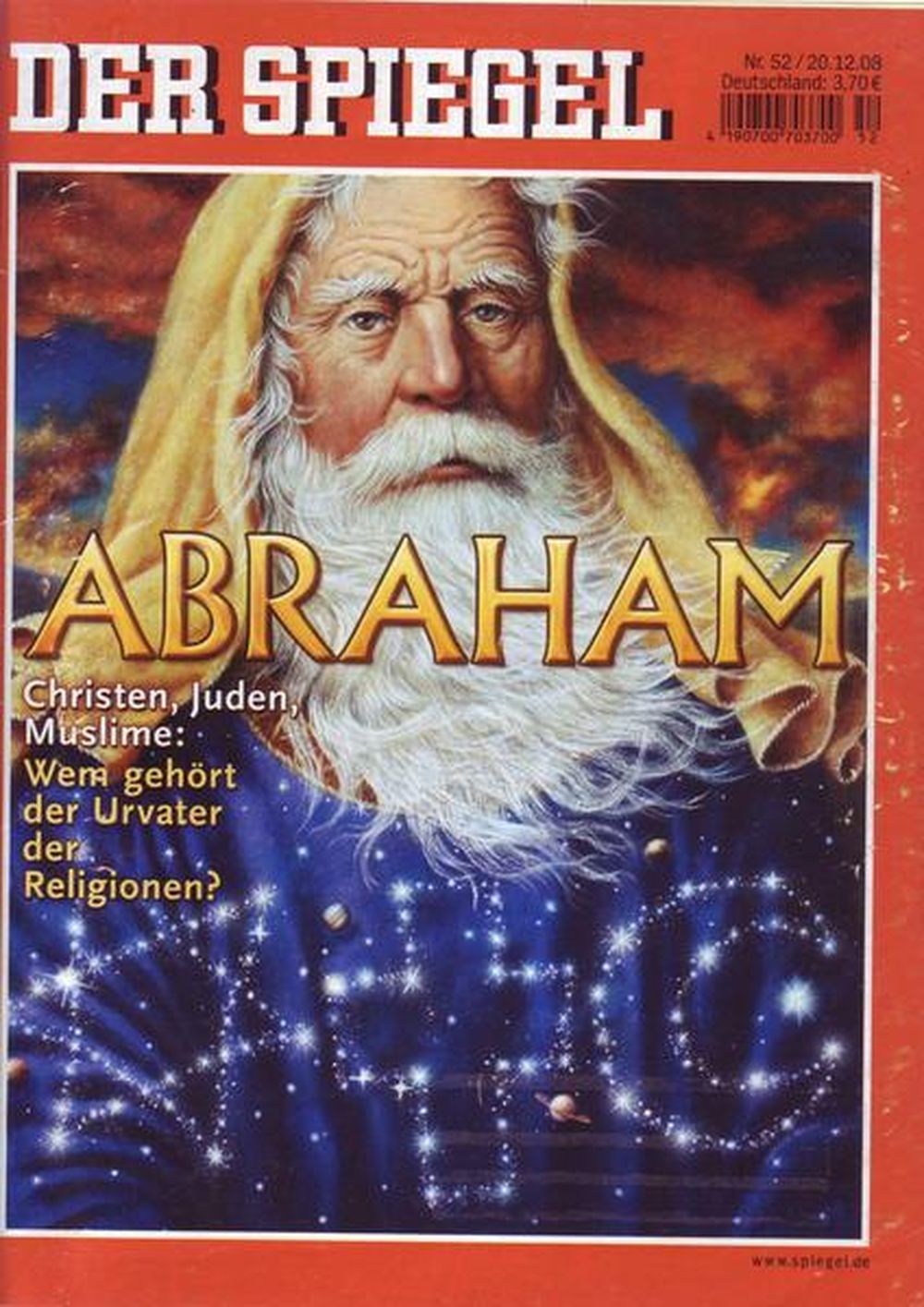 Der Spiegel Magasin Tyskland 2008-52 Abraham Originalutgåva