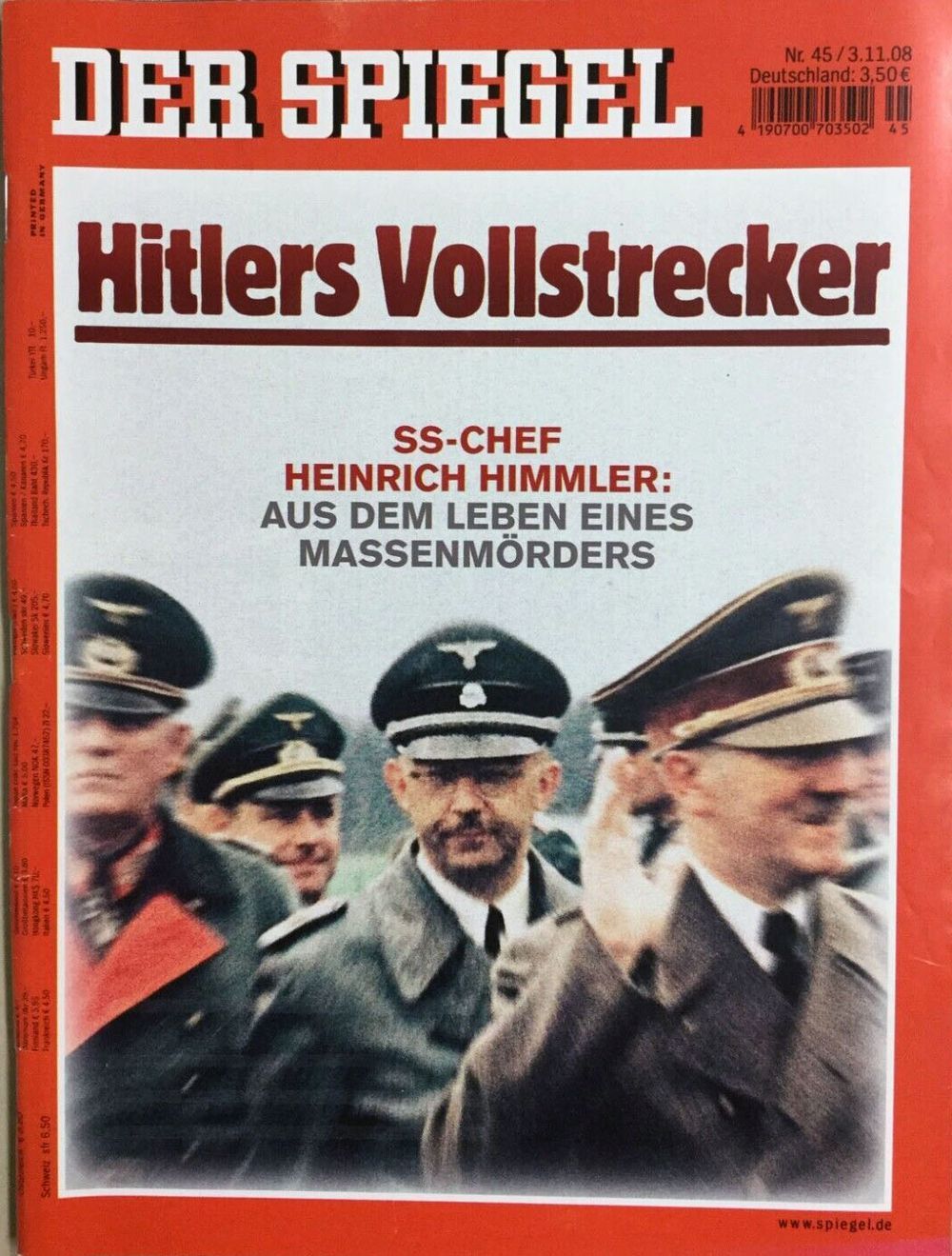 Der Spiegel Magazin Deutschland 2008-45 Himmler Hitler