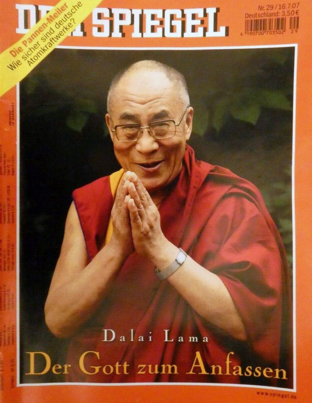 Der Spiegel Tijdschrift Duitsland 2007-29 Dalai Lama Originele uitgave