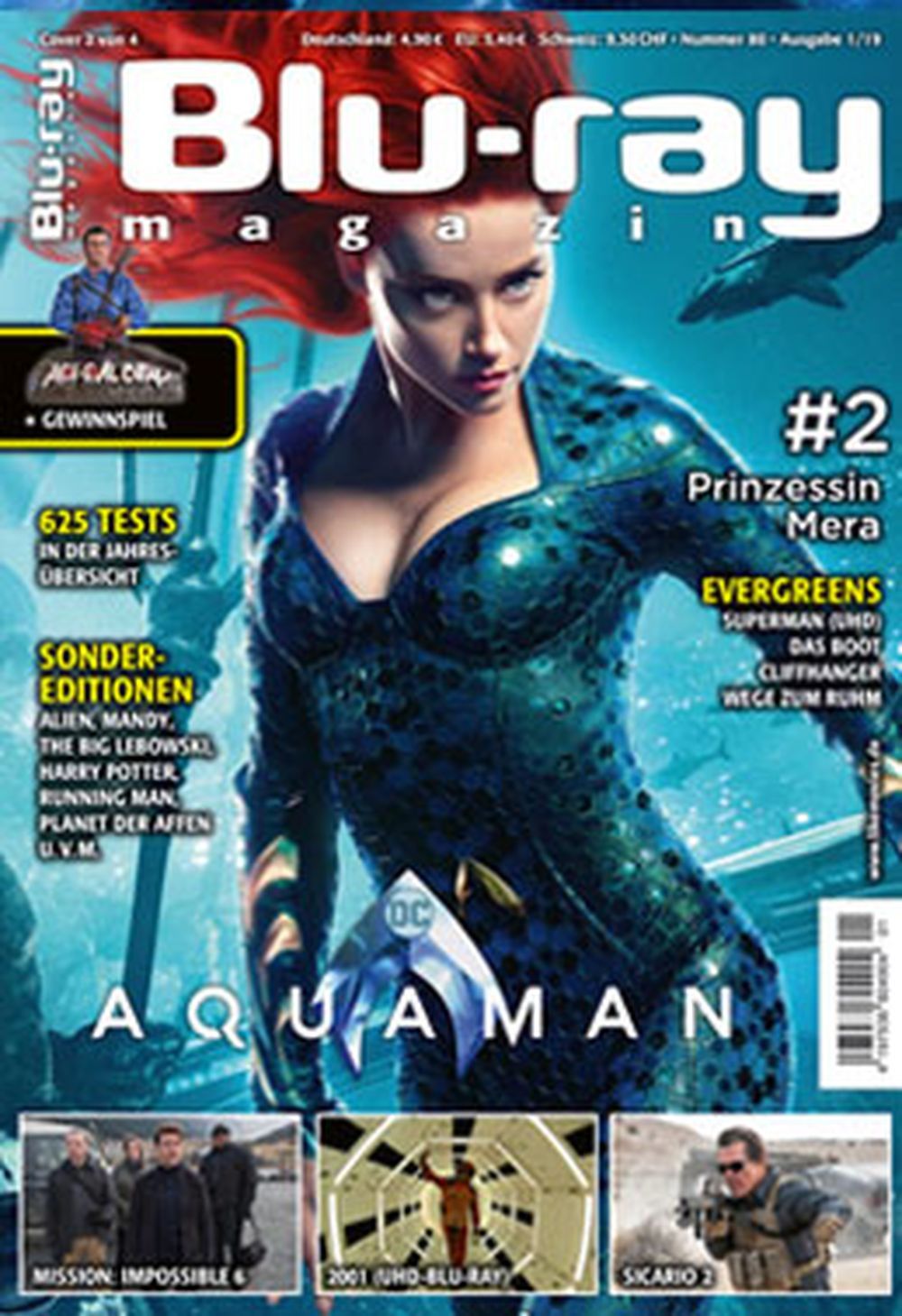 Blu Ray Lehti Saksa 2019-01 Aquaman Amber Heard Alkuperäinen painos