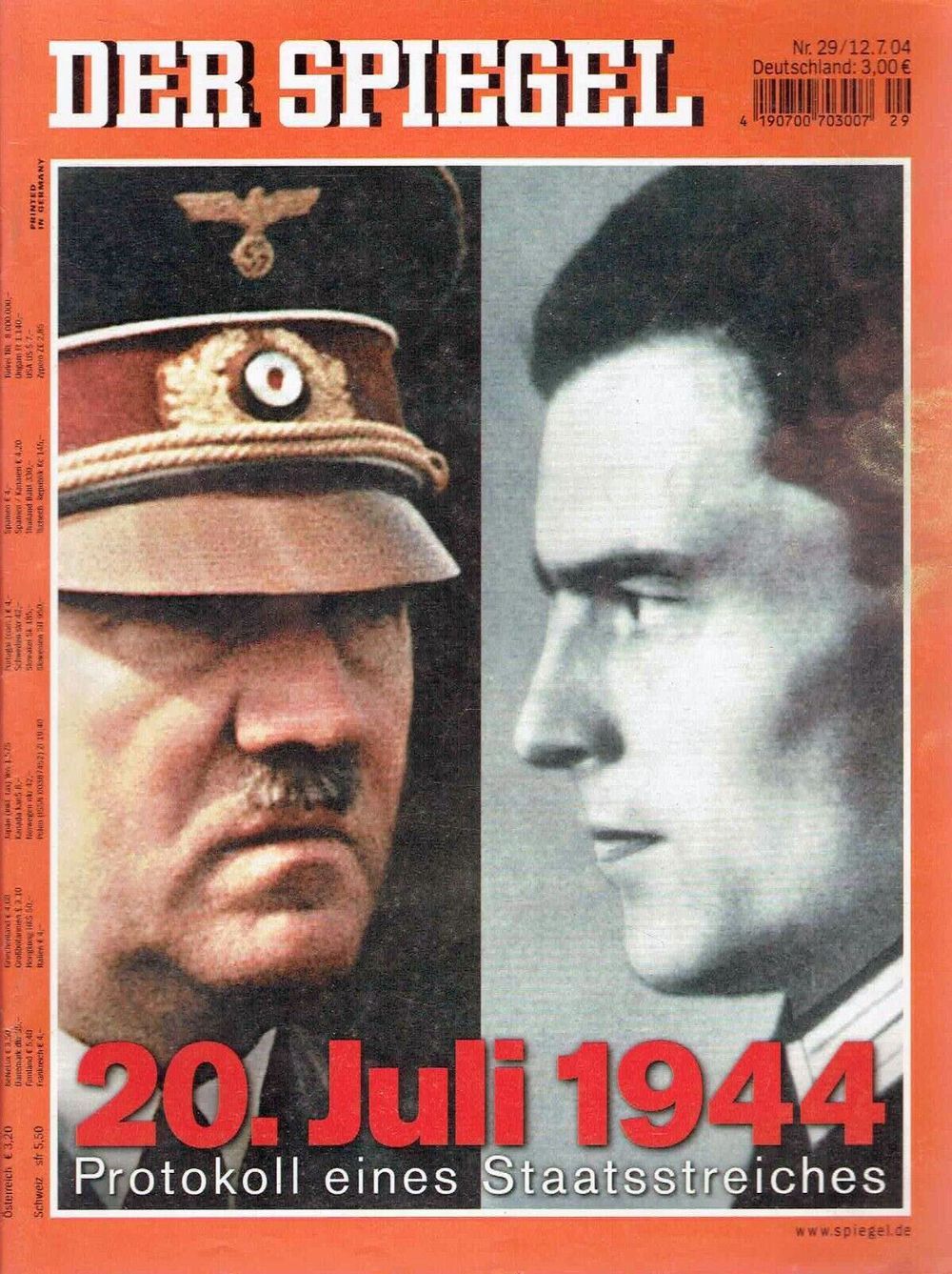 Der Spiegel Magazine Germany 2004-29 – Hitler Stauffenberg – Original Print Issue