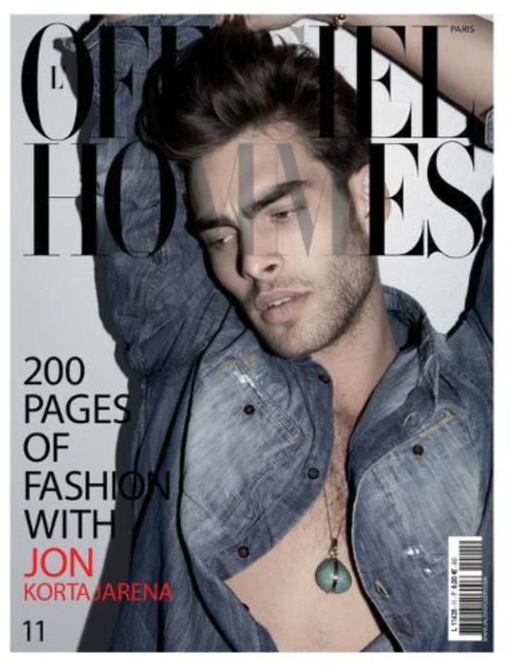 L`Officiel Homme Magasin Frankrig 2008 #11 Jon Kortajarena Originaludgave