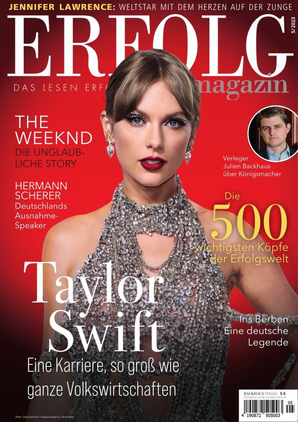 Erfolg Lehti Saksa 2023-05 Taylor Swift The Weeknd Jennifer Lawrence Alkuperäinen painos
