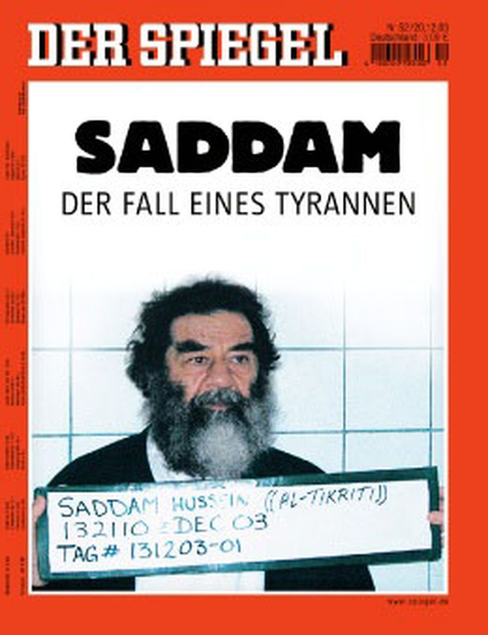 Der Spiegel Magasin Tyskland 2003-52 Saddam Hussein Originaludgave