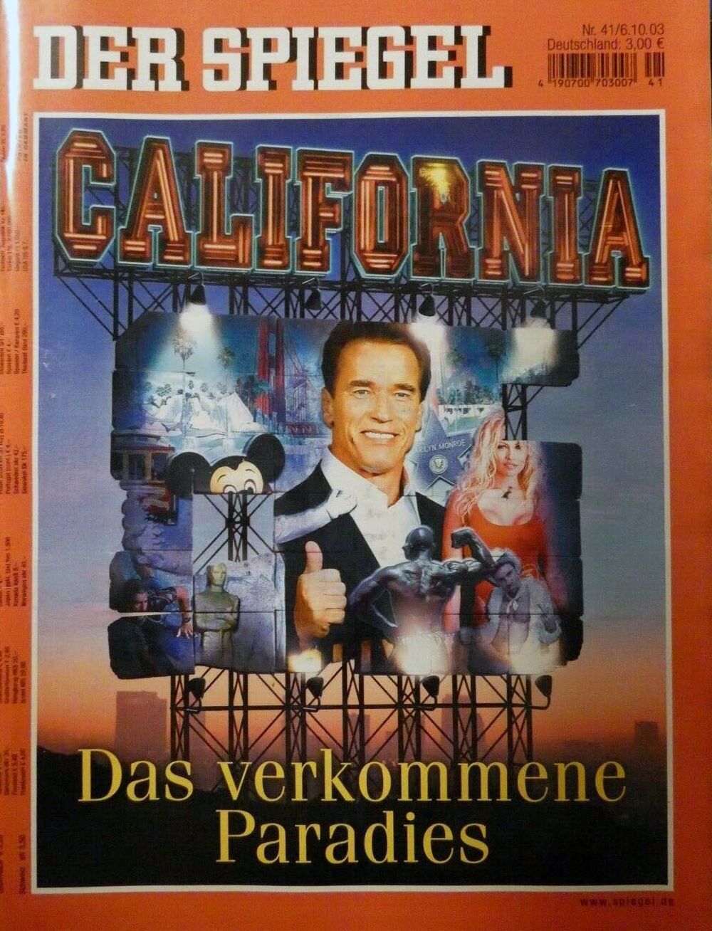 Der Spiegel Magazin Deutschland 2003-41 Arnold Schwarzenegger