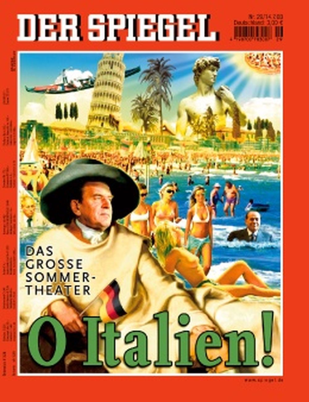 Der Spiegel Magasin Tyskland 2003-29 Silvio Berlusconi