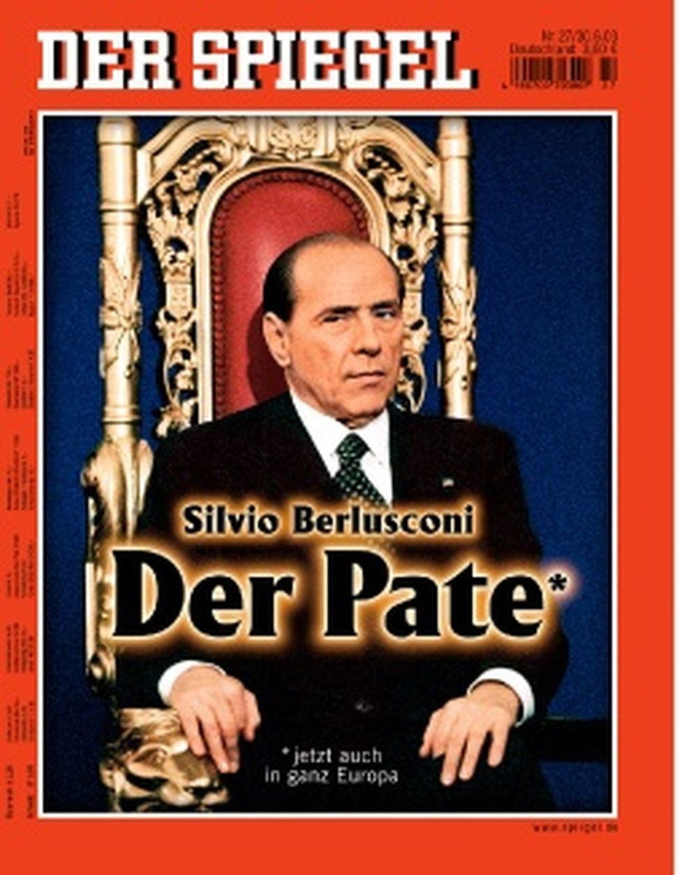 Der Spiegel Magazin Deutschland 2003-27 Silvio Berlusconi