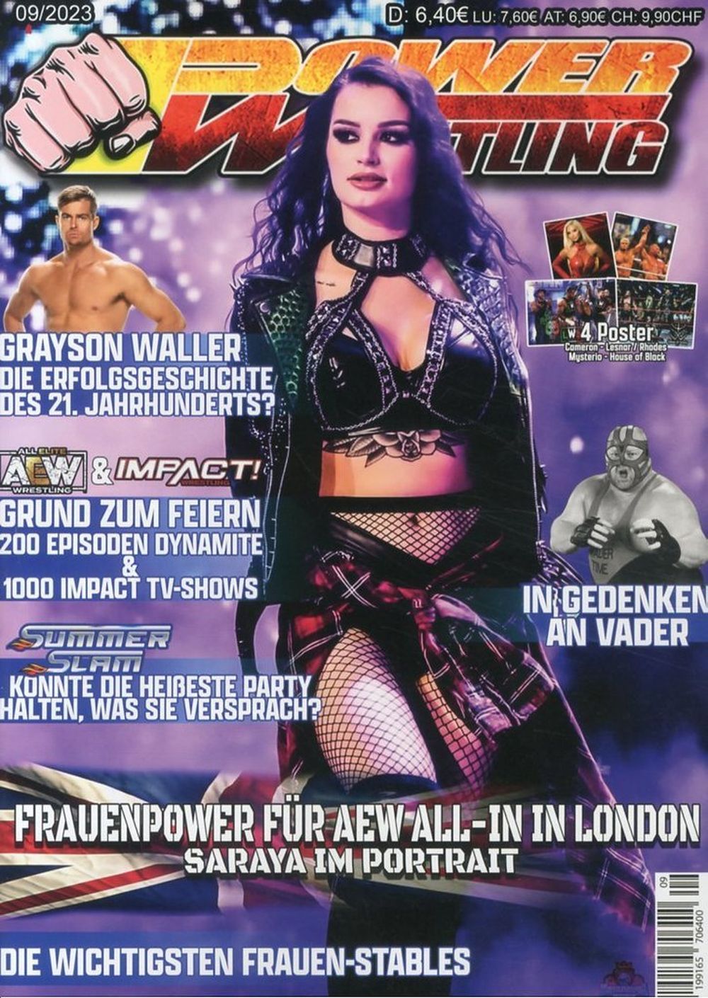 Power Wrestling Magazin Deutschland 2023-09 Saraya Vader Grayson Waller