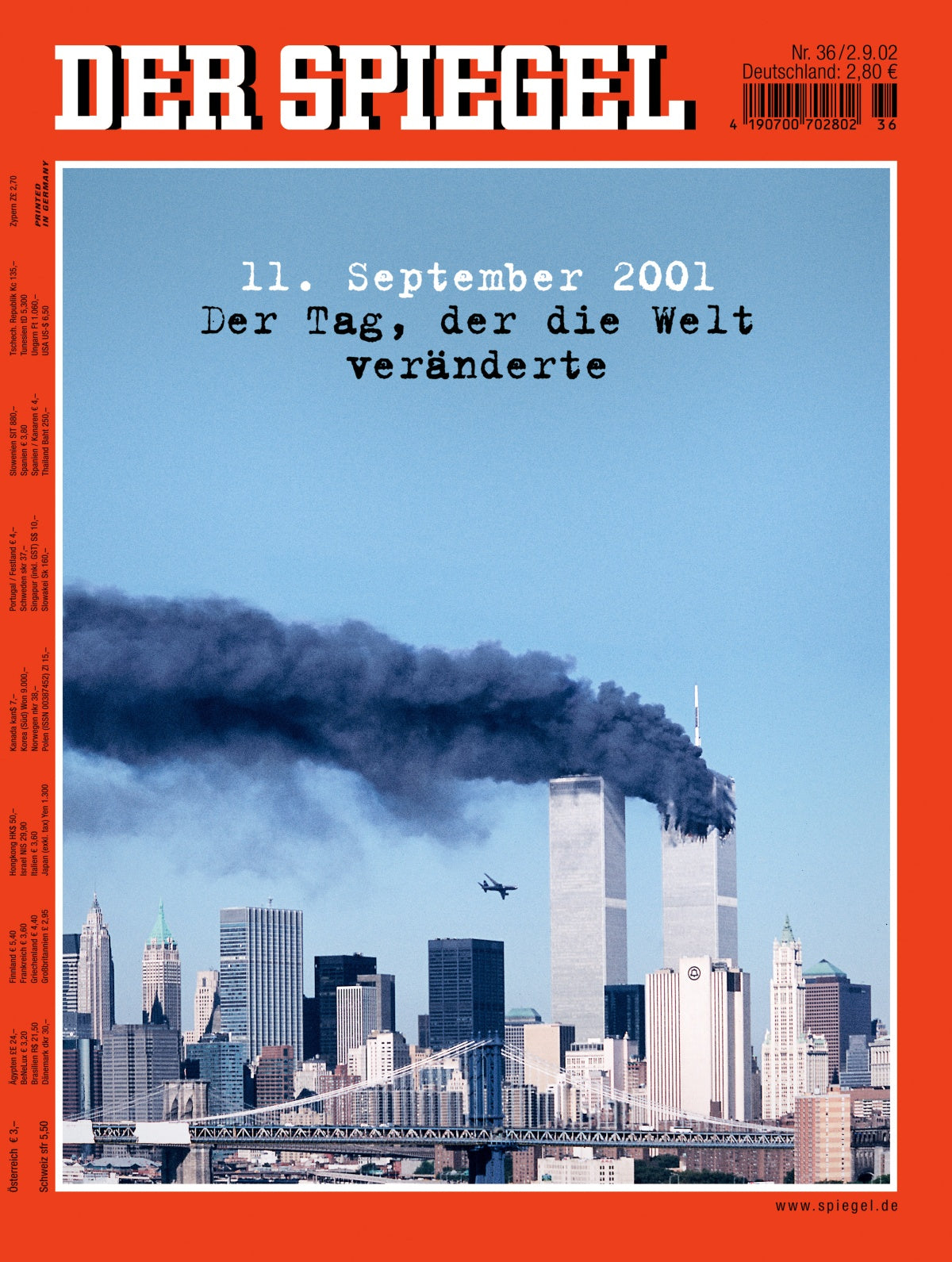 Der Spiegel Magazin Deutschland 2002-36 9/11 Twin Towers