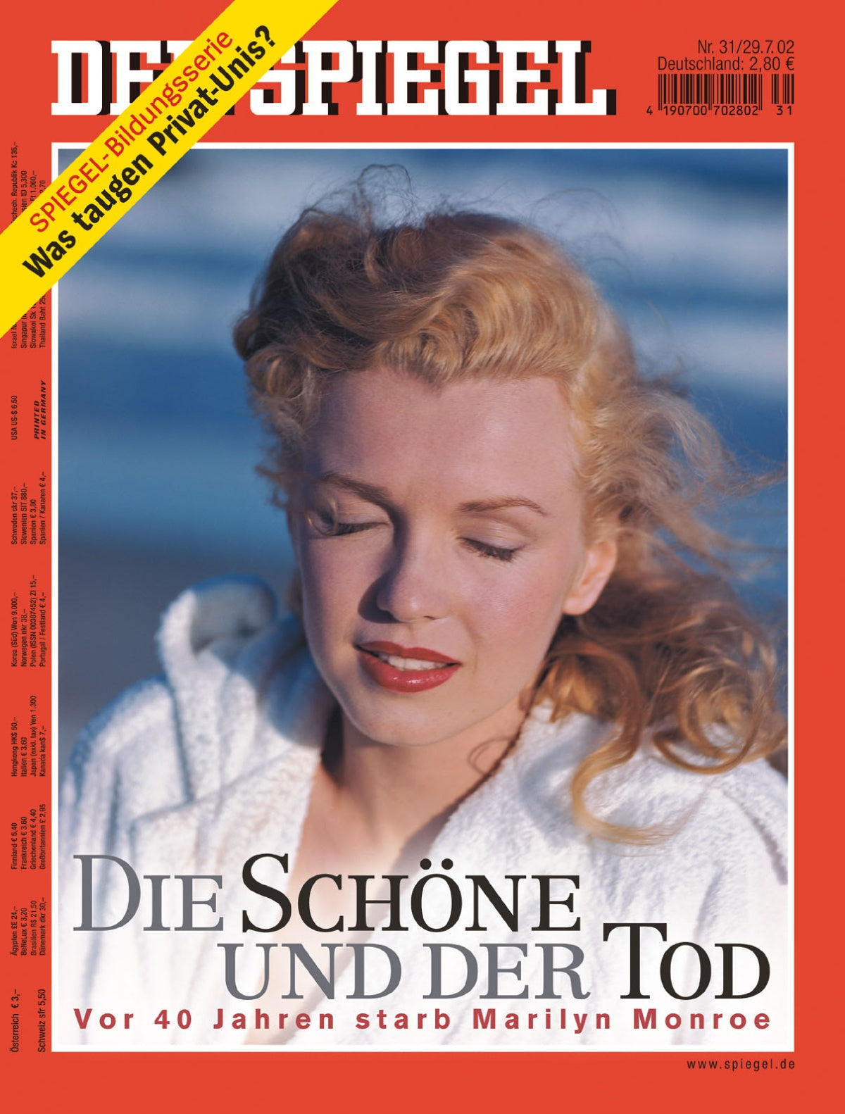 Der Spiegel Magazin Deutschland 2002-31 Marilyn Monroe
