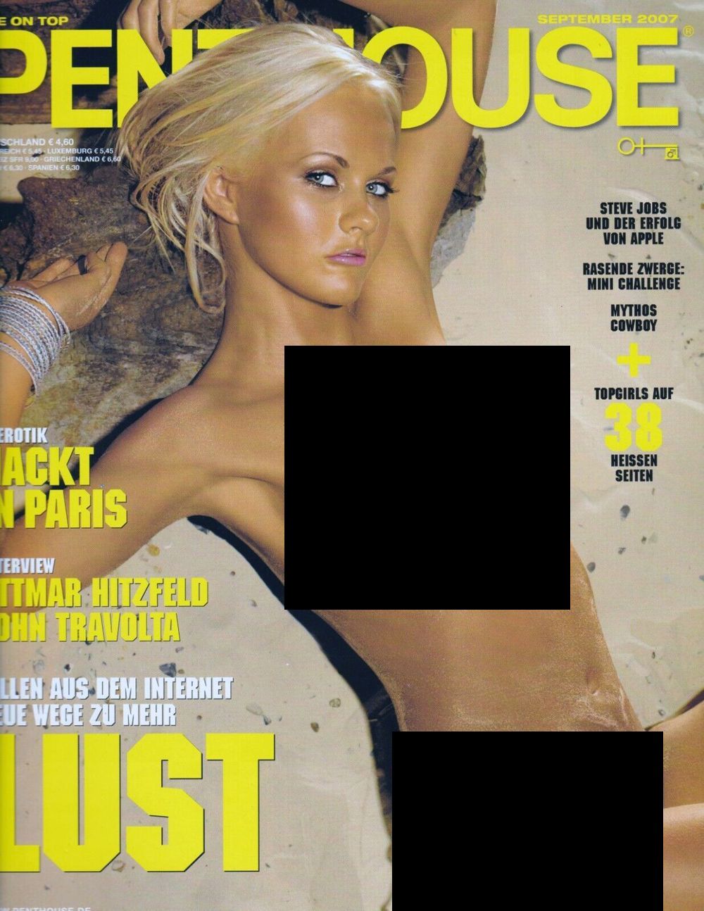 Penthouse Magasin Tyskland 2007-09 John Travolta Originaludgave