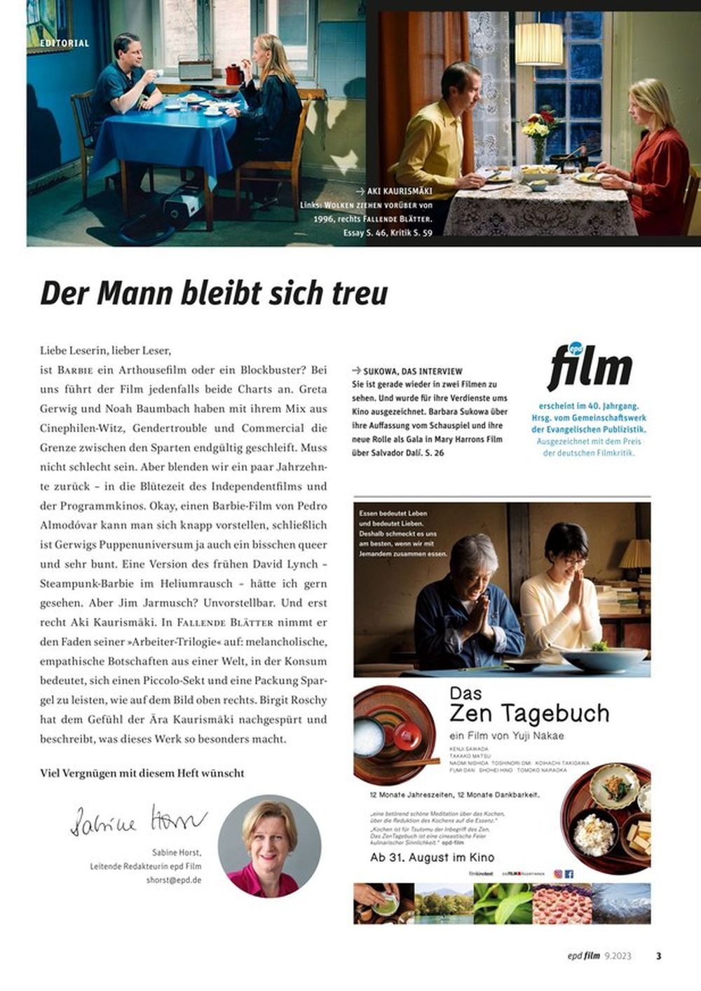 EPD Film Magazin Deutschland 2023-09 Ben Whishaw Adele Exarchopoulos