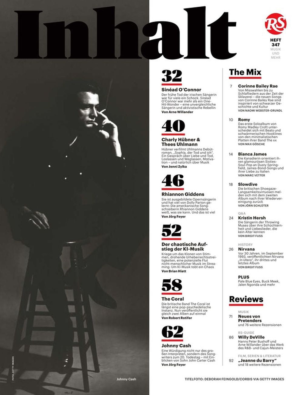 Rolling Stone Magazin Deutschland 2023-09 Sinead O'Connor Johnny Cash Bailey Rae