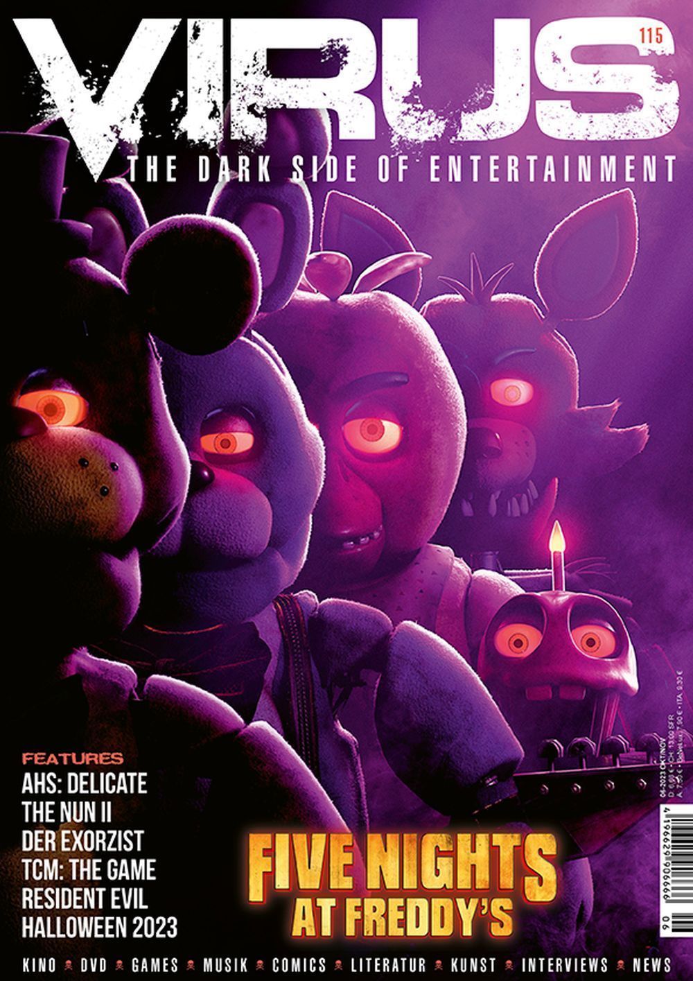 Virus Magazin Deutschland 2023 #115 Five Nights At Freddy's