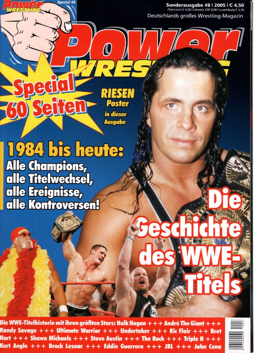 Power Wrestling Spezial Revista Alemanha 2005 #8 Bret Hart Edição original