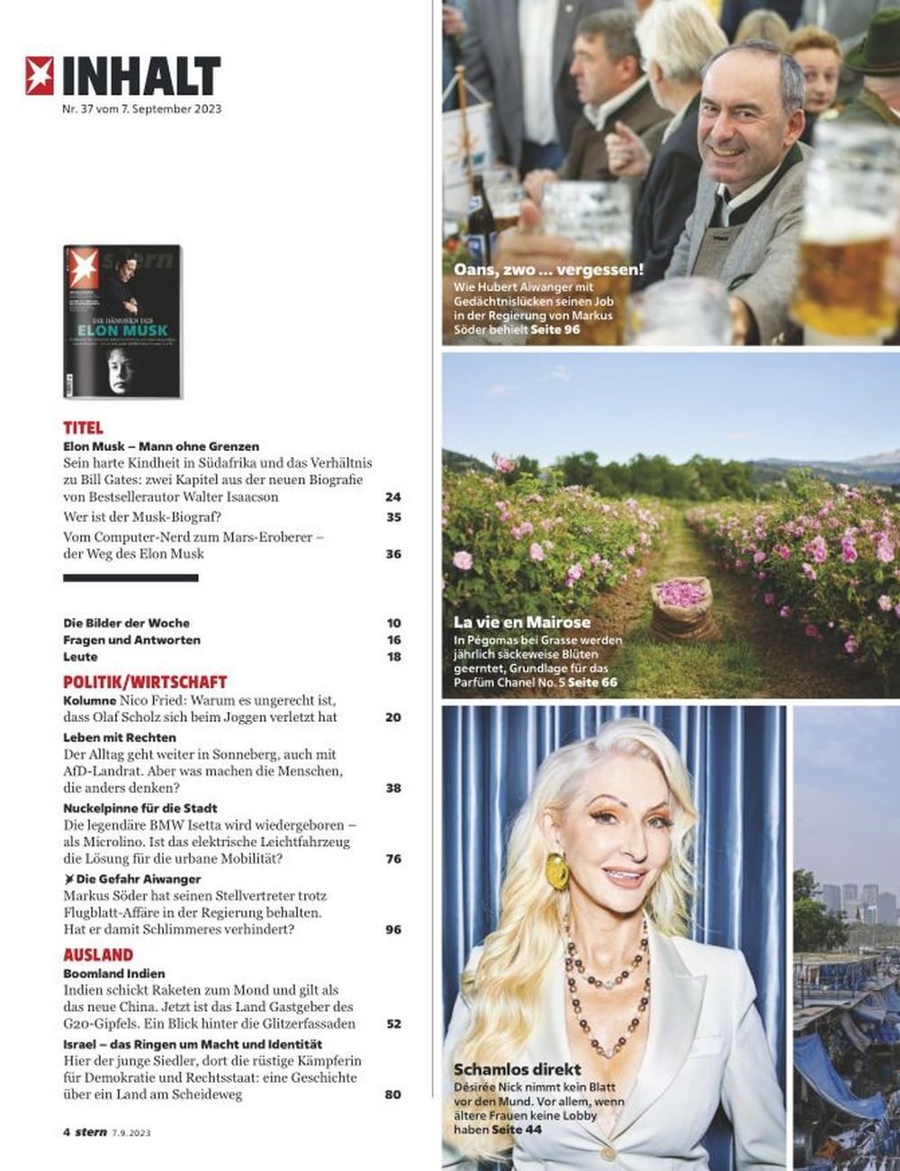 Stern Revista Alemanha 2023-37 Elon Musk Edição original