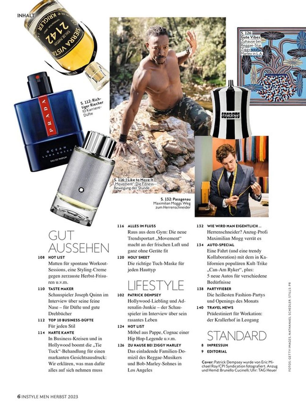 InStyle Men Magazin Deutschland 2023-03 Patrick Dempsey Bill Kaulitz Pierce Brosnan