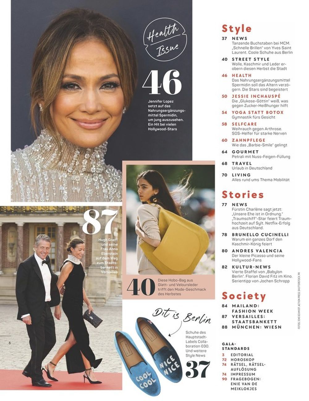 Gala Lehti Saksa 2023-40 Naomi Campbell Cindy Crawford Linda Evangelista Alkuperäinen painos