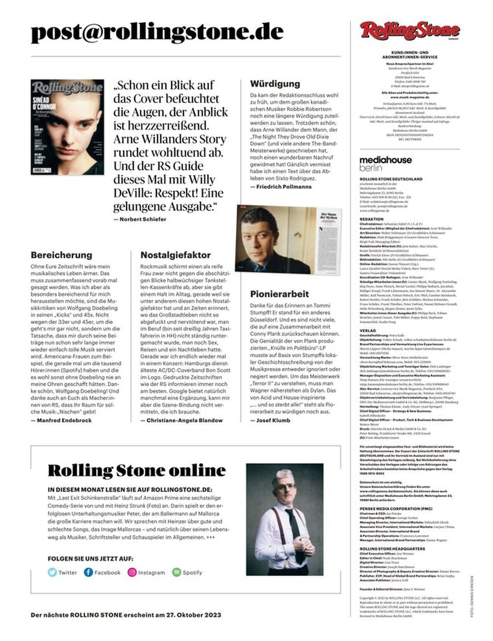 Rolling Stone Magazin Deutschland 2023-10 Elton John Paul McCartney Wings Diana Ross