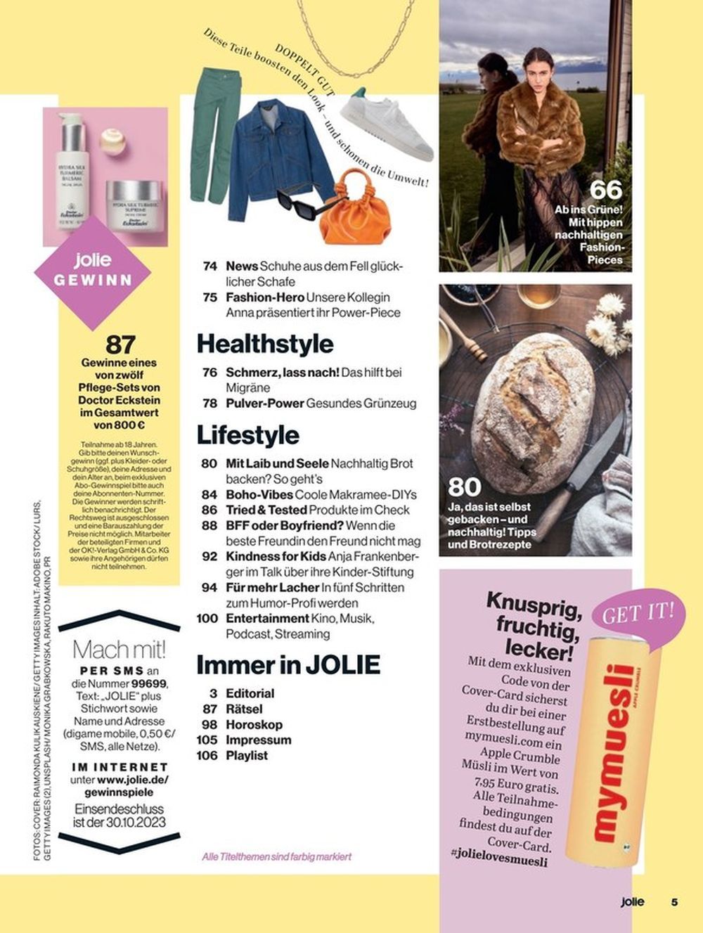Jolie Magazin Deutschland 2023-11 Jeanette Friis Madsen Emili Sindlev