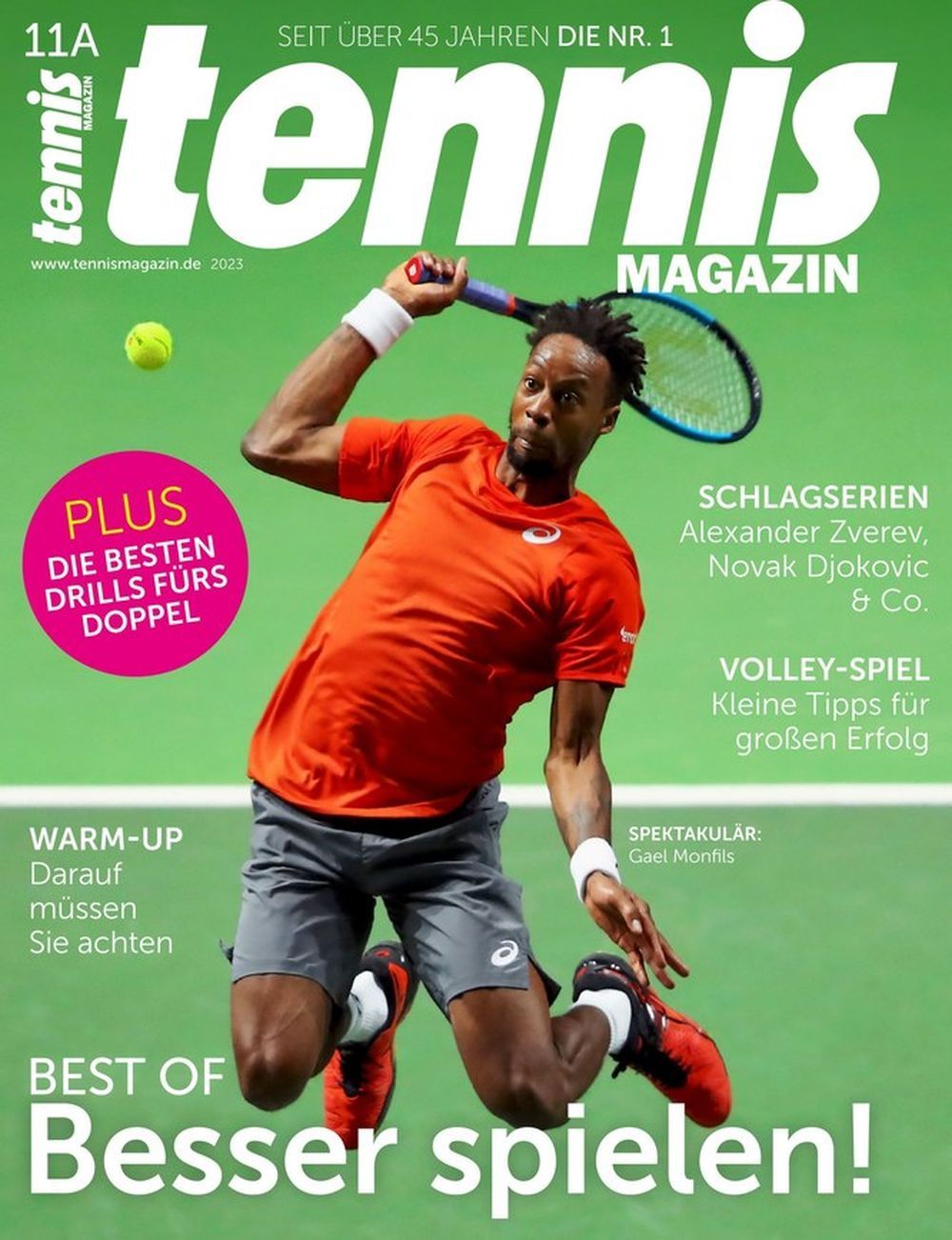 Tennis Magasin Tyskland 2023-11 Gael Monfils Originaludgave