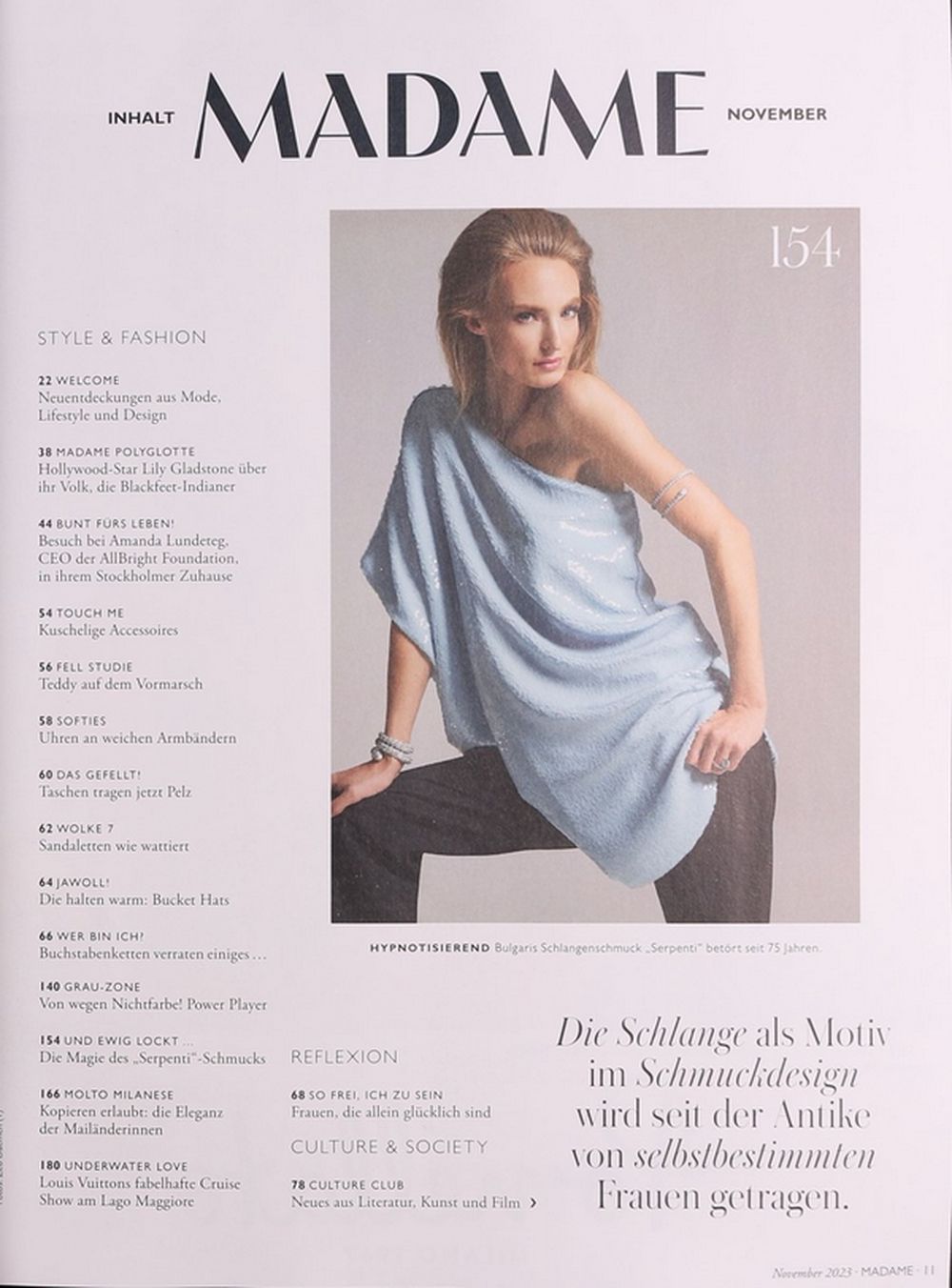 Madame Rivista Germania 2023-11 Ymre Stiekema Edizione originale