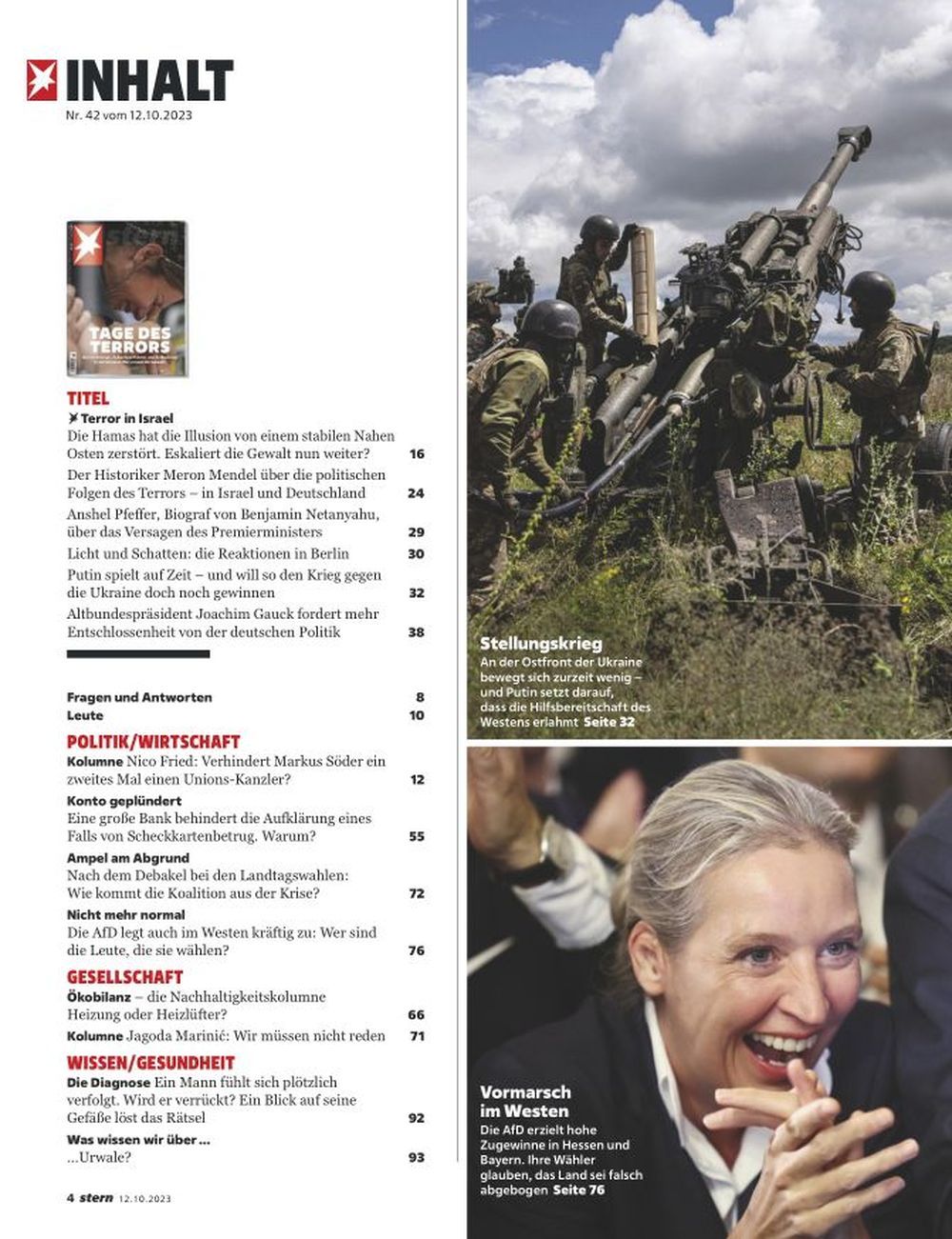 Stern Magazin Deutschland 2023-42 Israel Horror Hamas