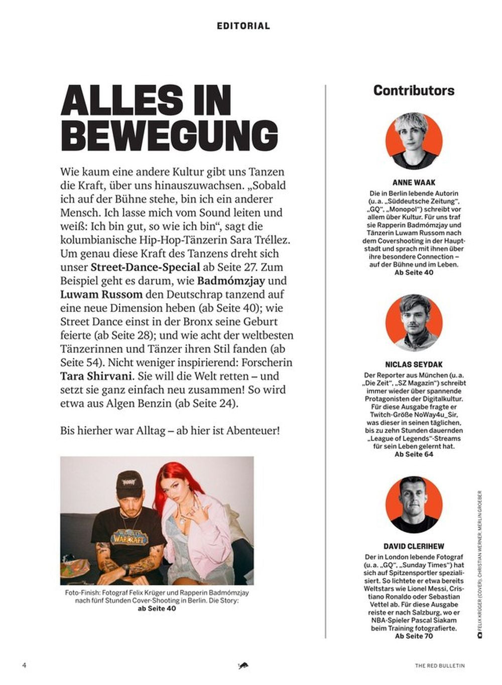 The Red Bulletin Magazine Allemagne 2023-05 Badmómzjay Taylor Swift Édition originale
