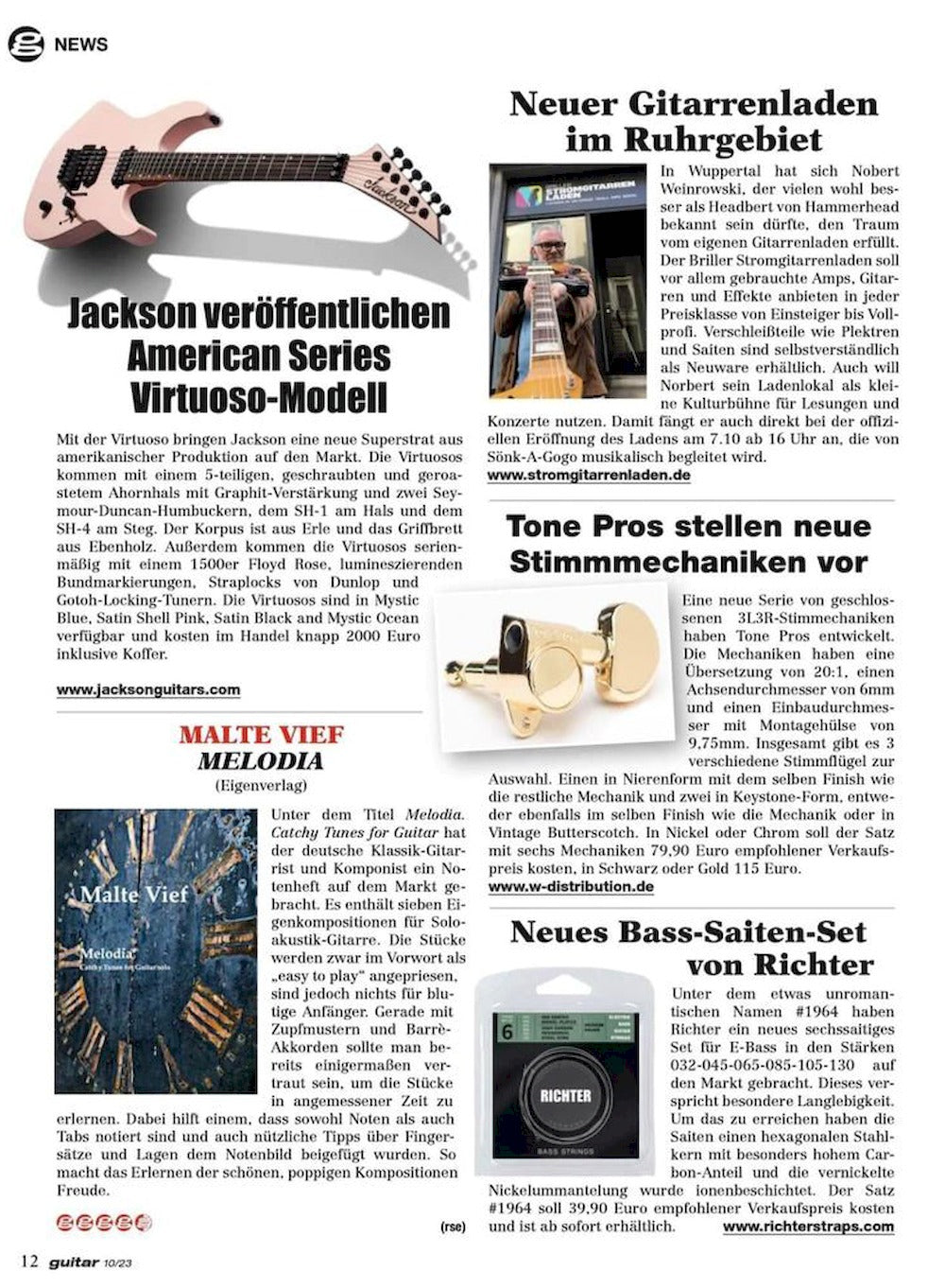 Guitar Magazine Germany 2023-10 Warren DeMartini Bernie Marsden Wishbone Ash Original Print Issue