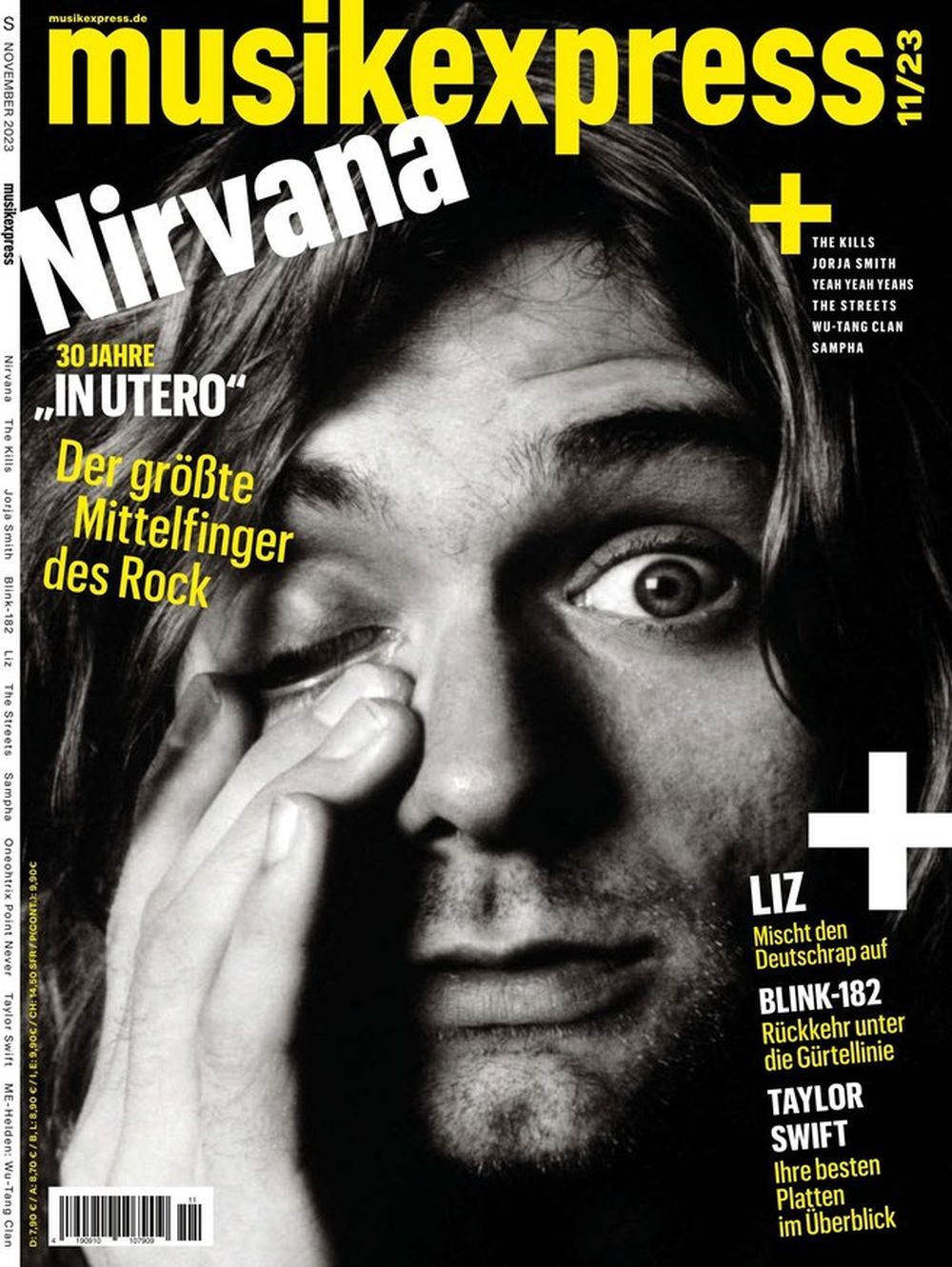 Musikexpress Magazin Deutschland 2023-11 Nirvana Kurt Cobain Blink 182 Taylor Swift