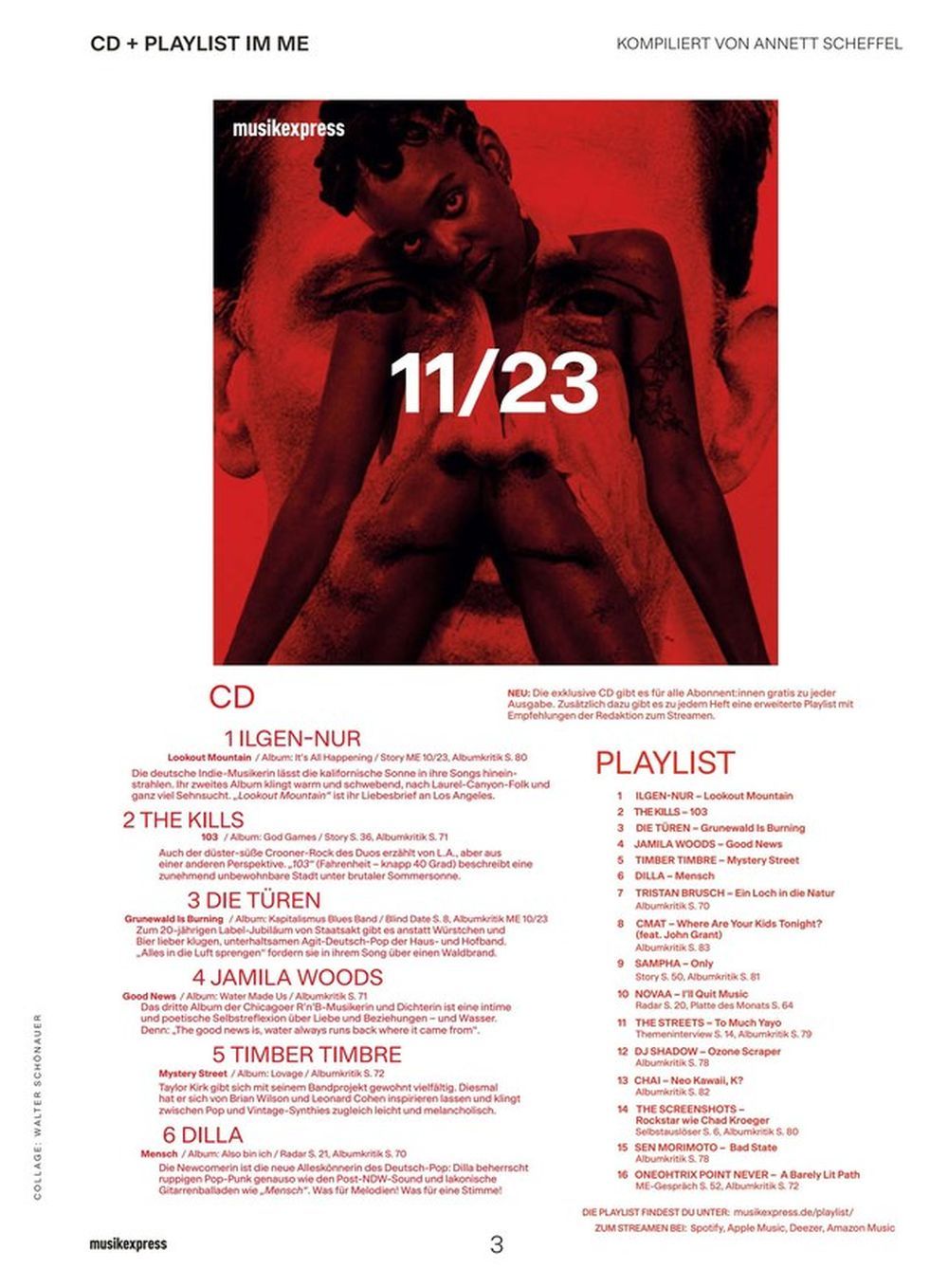 Musikexpress Magazin Deutschland 2023-11 Nirvana Kurt Cobain Blink 182 Taylor Swift