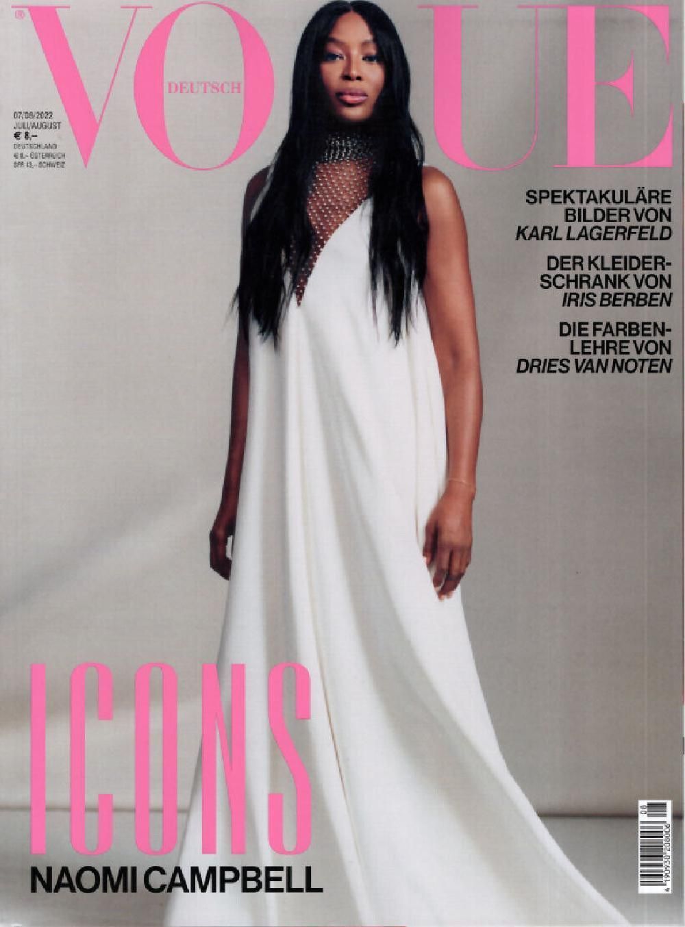 Vogue Magazin Deutschland 2022-07+08 Naomi Campbell Karl Lagerfeld