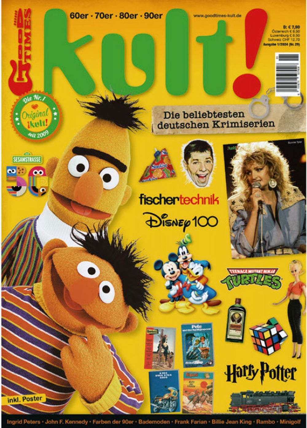 Kult Magasin Tyskland 2024 #29 Bonnie Tyler Sesame Street Kennedy Walt Disney