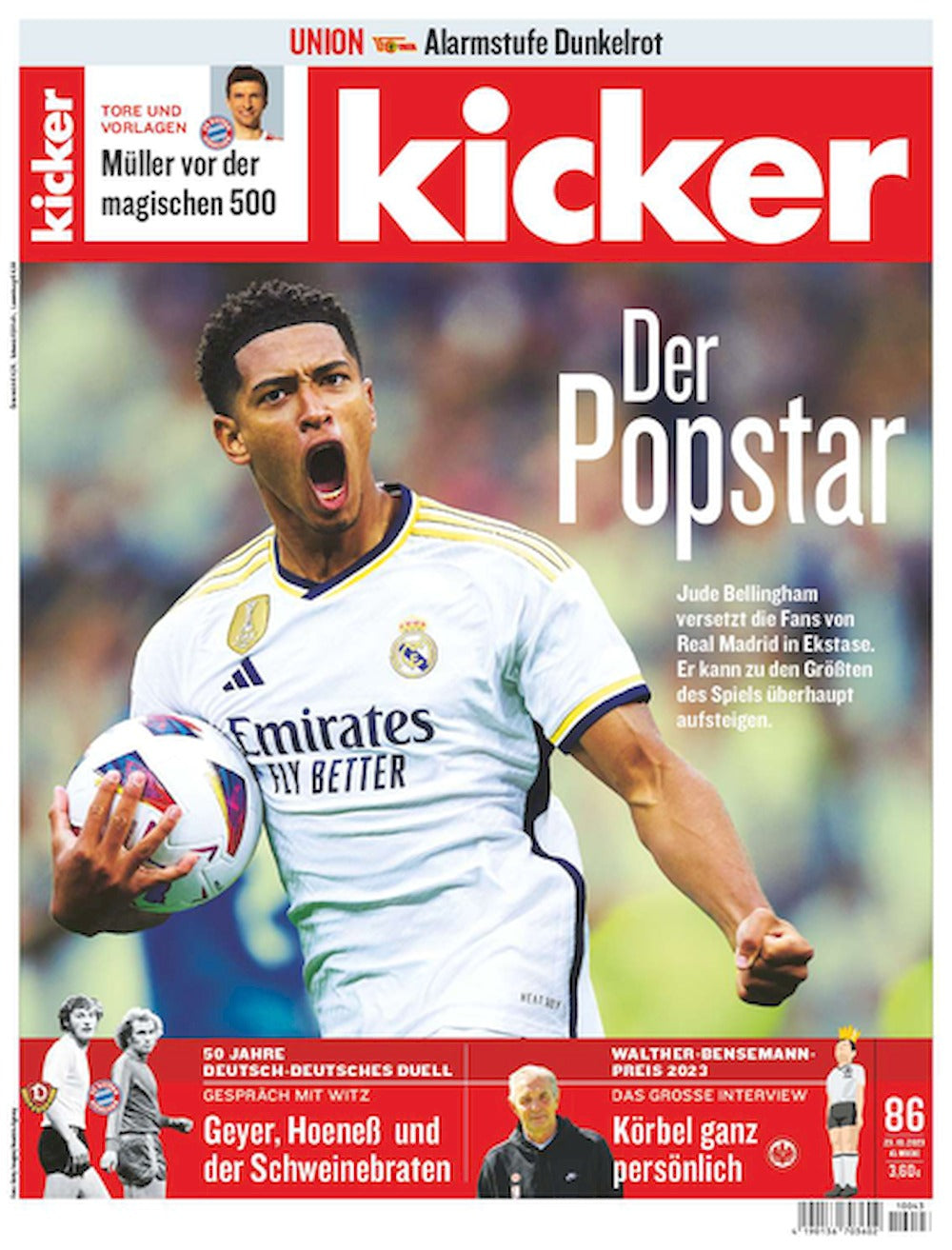 Kicker Magasin Tyskland 2023 Jude Bellingham Originaludgave