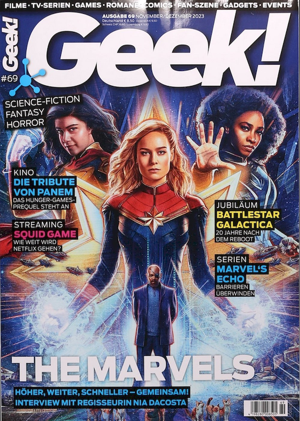 Geek Magazin Deutschland 2023 #69 The Marvels Galactica Panem