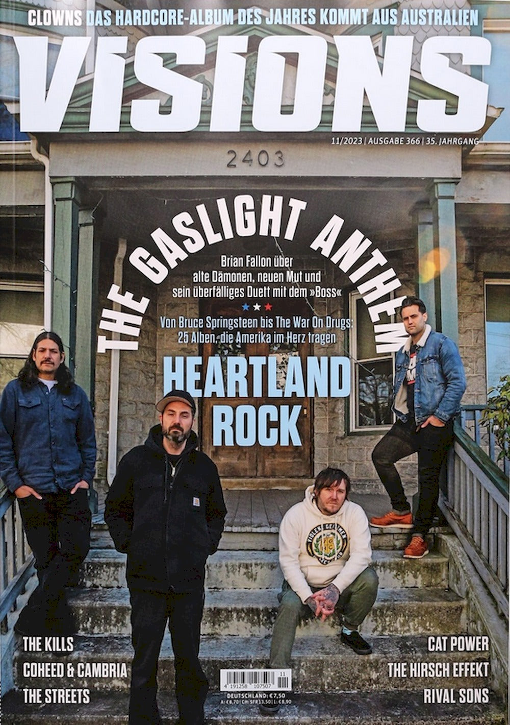 Visions Tijdschrift Duitsland 2023 #368 The Gaslight Anthem The Kills Cat Power Rival Sons Originele uitgave