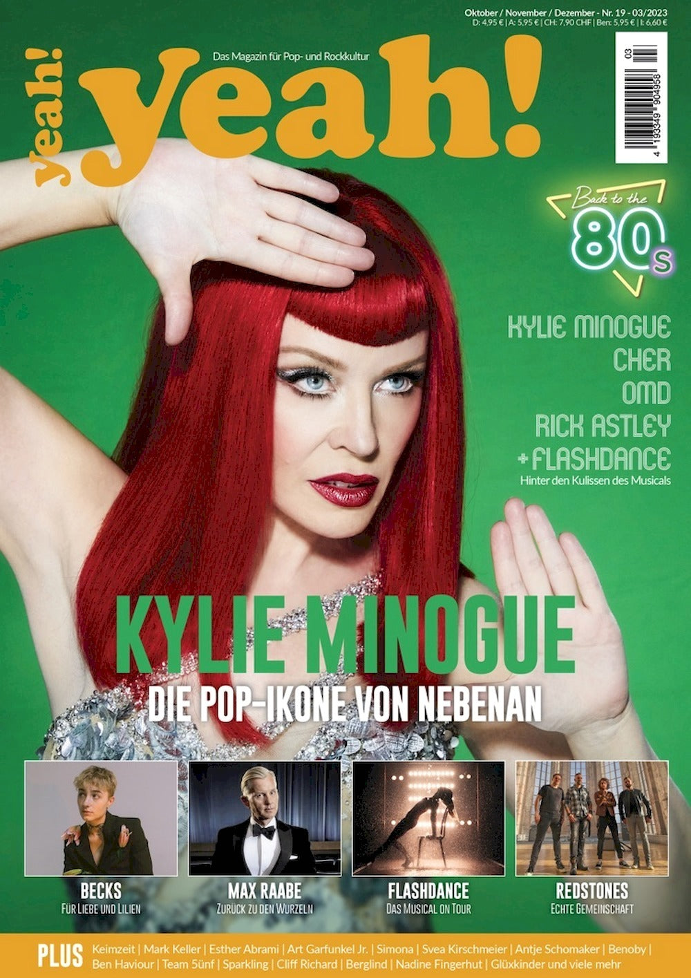 Yeah Magazine Allemagne 2023 #19 Kylie Minogue OMD Cher Rick Astley Édition originale