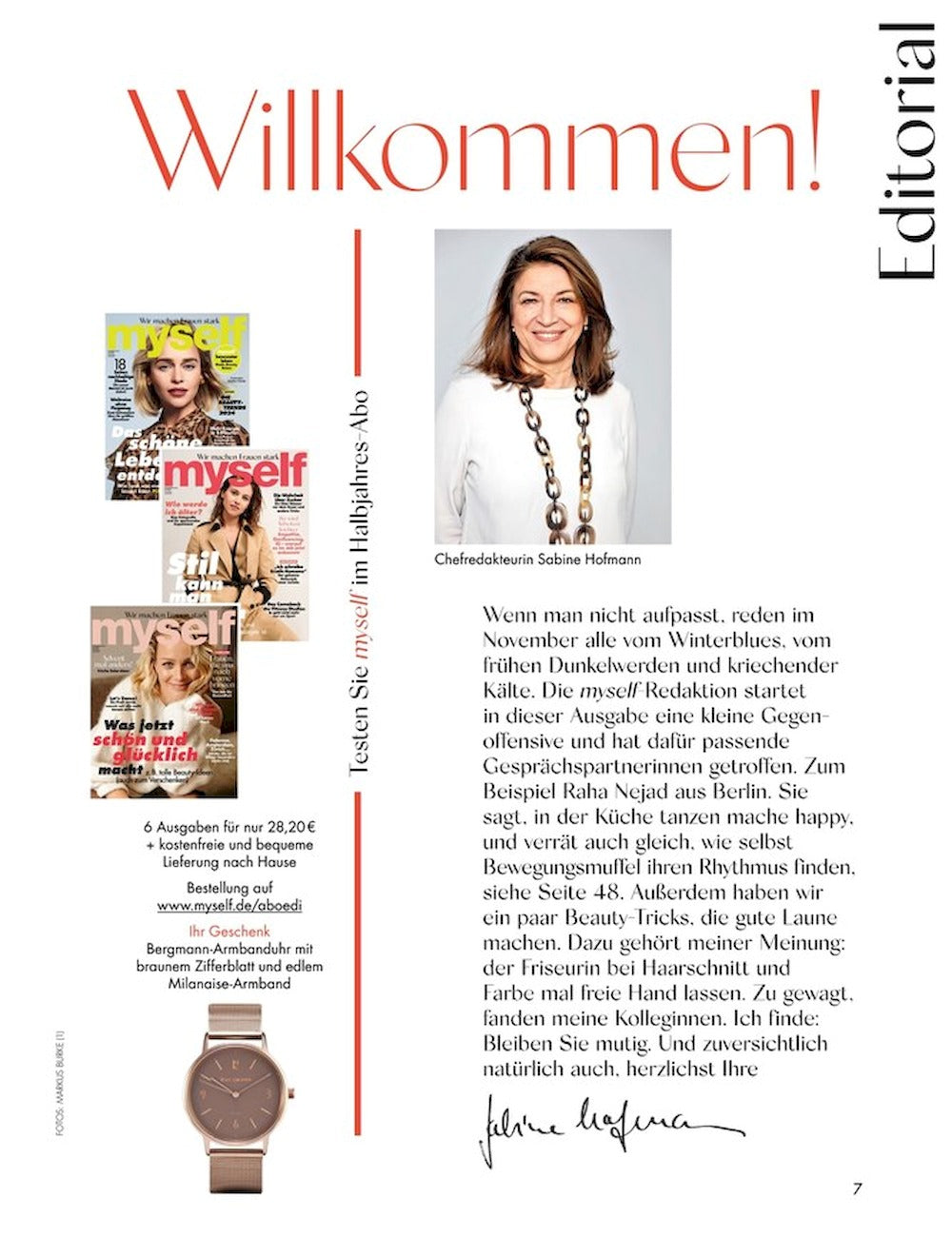 Myself Magazin Deutschland 2023-12 Tess Milne