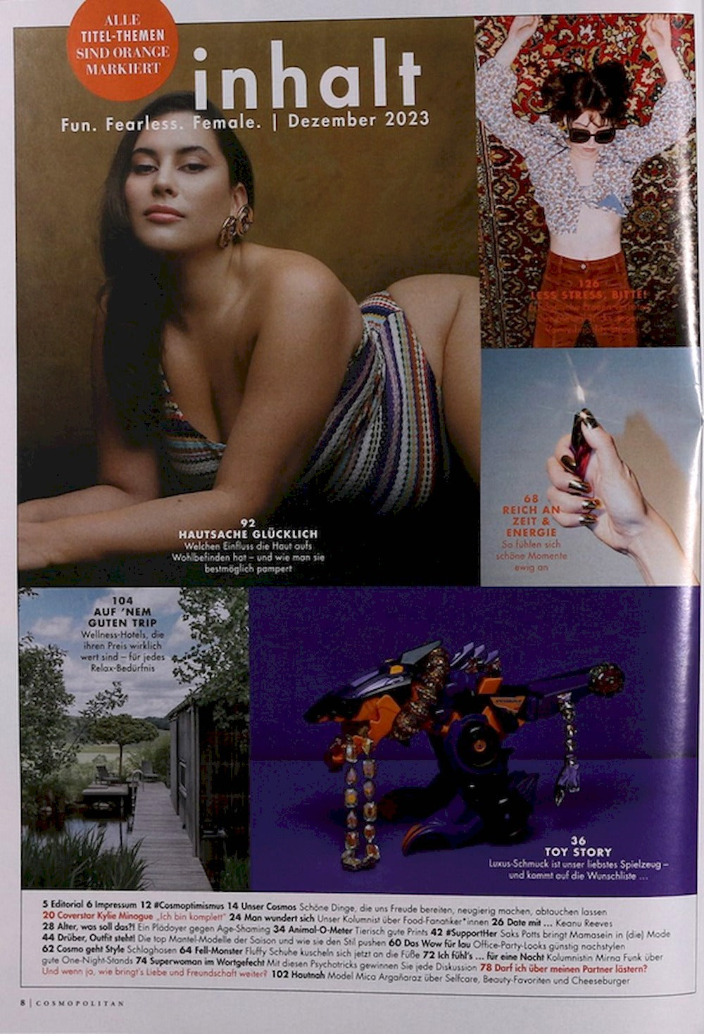 Cosmopolitan Magazin Deutschland 2023-12 Kylie Minogue