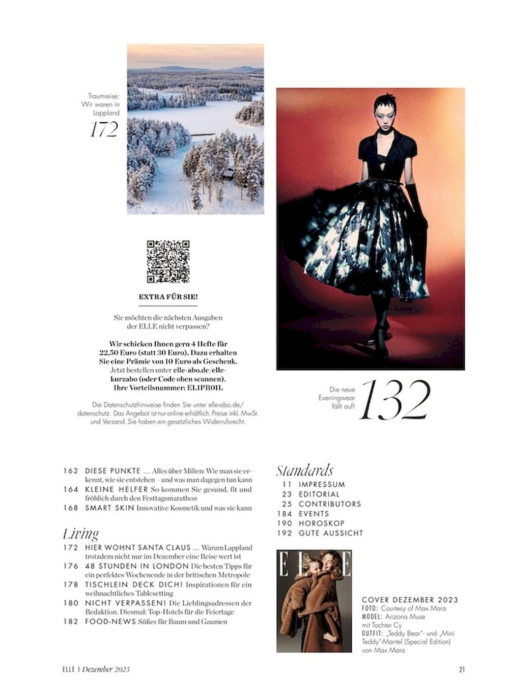 Elle Magazin Deutschland 2023-12 Arizona Muse Cy