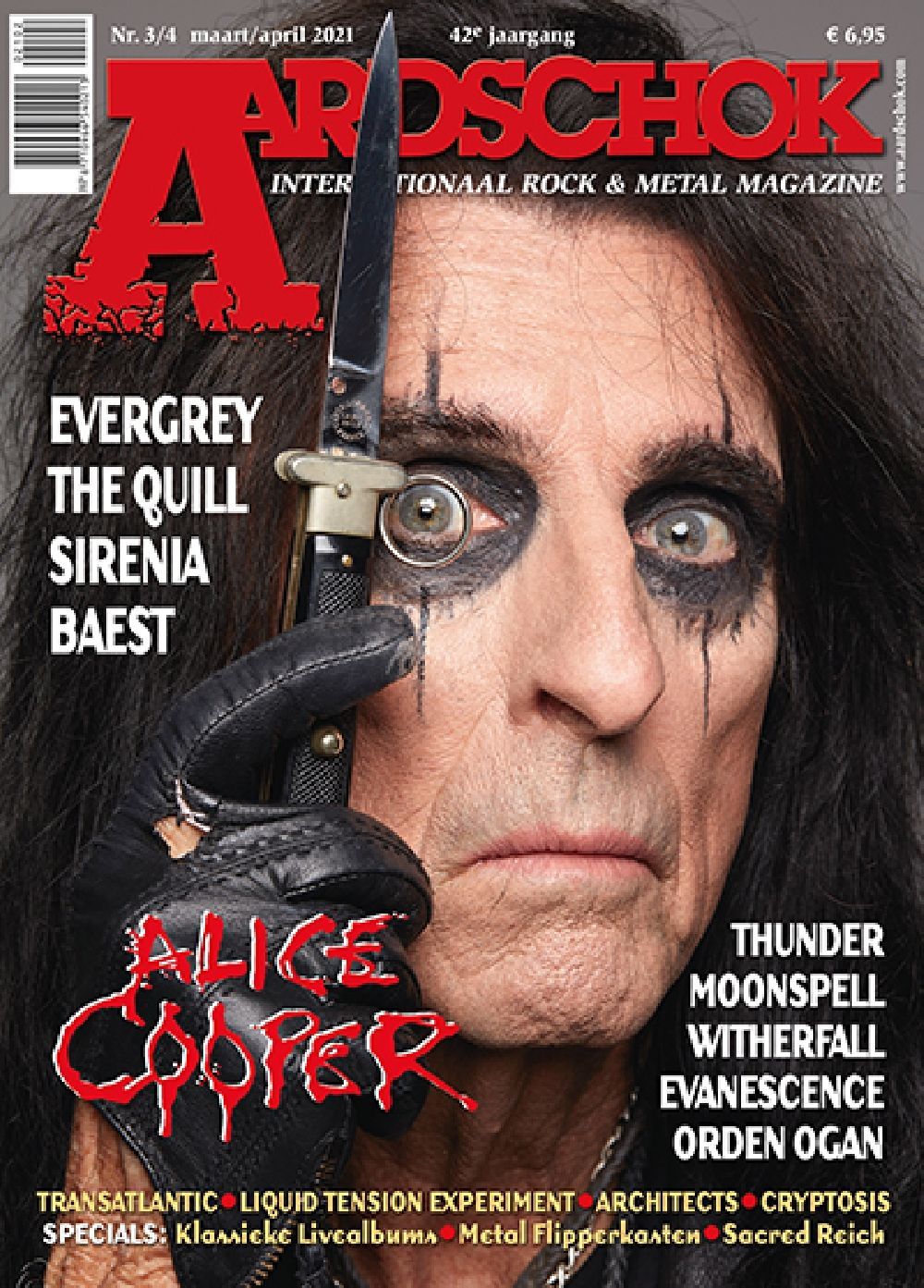 Aardschok Rivista Paesi Bassi 2021-03 – +04 Alice Cooper Evergrey The Quill Sirenia Baest – Edizione originale