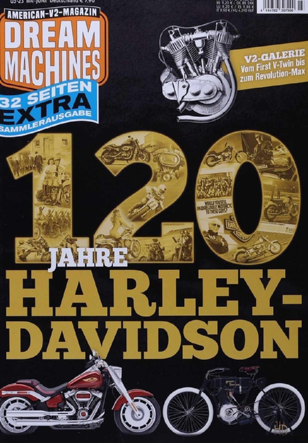 Dream Machines Magasin Tyskland 2023-03 120 Harley Davidson Originalutgåva