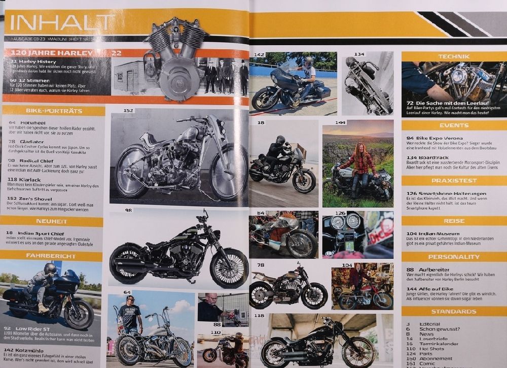 Dream Machines Magasin Tyskland 2023-03 120 Harley Davidson Originalutgåva