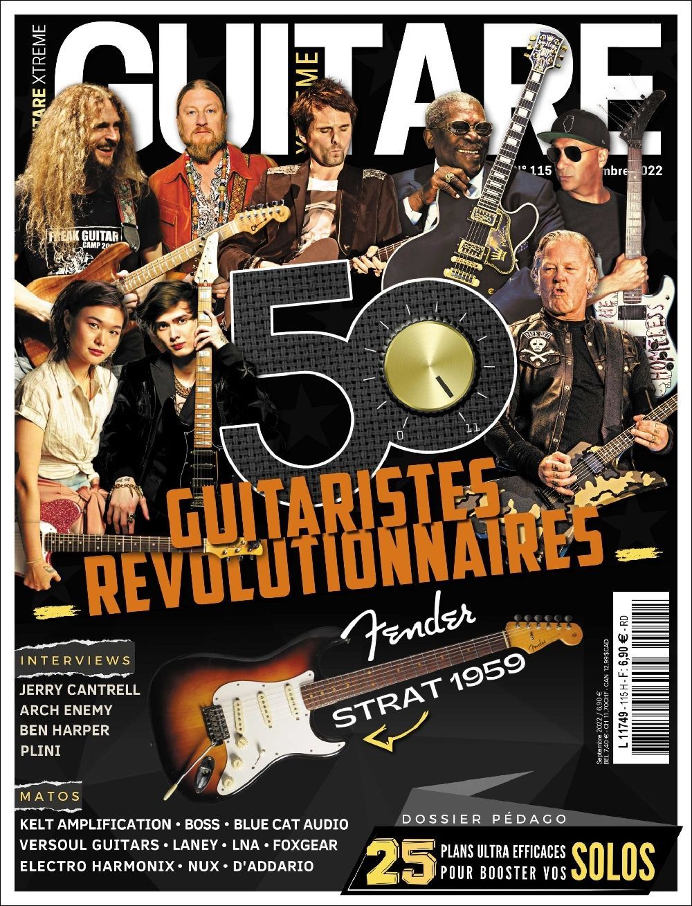 Guitare Xtreme Magasin Frankrig 2022 #115 Ben Harper Blini Jerry Cantrell Originaludgave