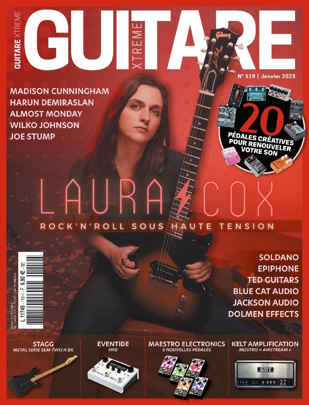Guitare Xtreme Tijdschrift Frankrijk 2023 #119 Laura Cox Cole Clisby Joe Stump Originele uitgave