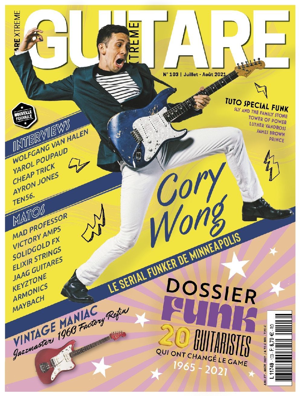 Guitare Xtreme Magasin Frankrig 2021 #103 Cory Wong Quentin Godet Ayron Jones Originaludgave