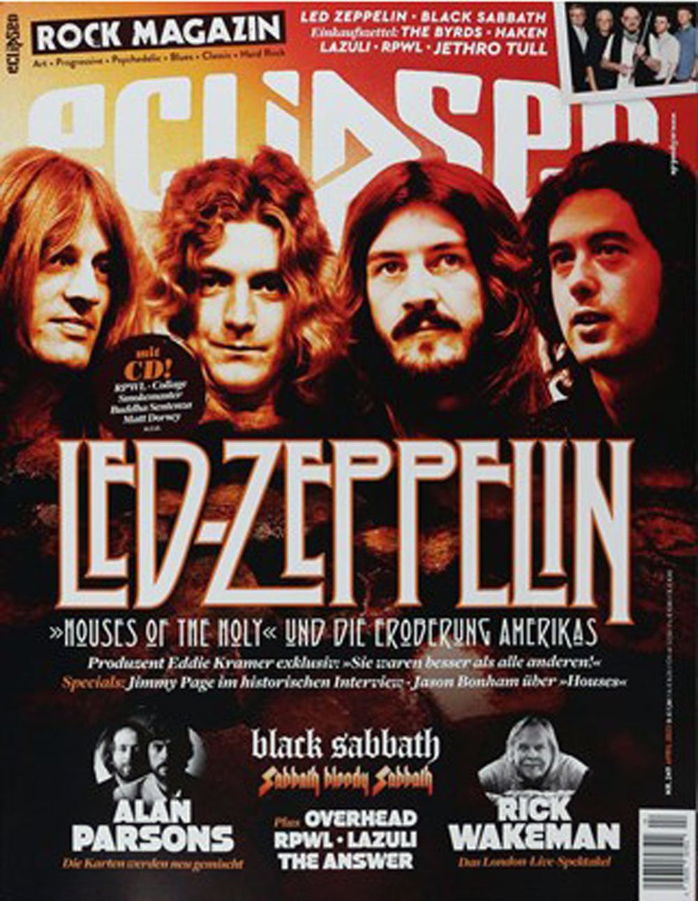 Eclipsed Magazin Deutschland 2023 #249 Led Zeppelin Alan Parsons Rick Wakeman