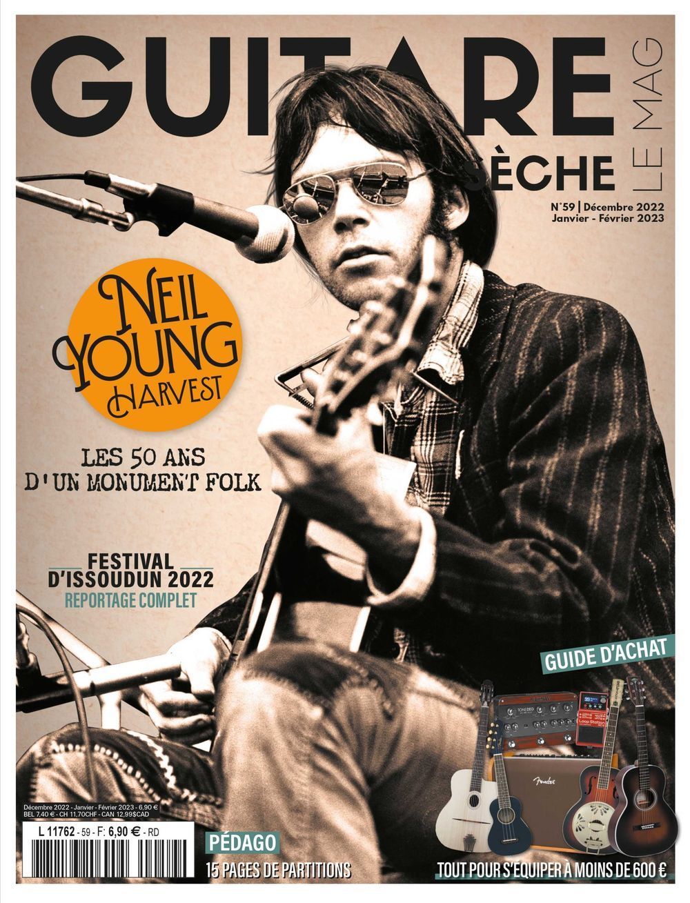 Guitare Seche Revista Francia 2022 #59 Neil Young Chico Cesar Lynda LeMay Edición original