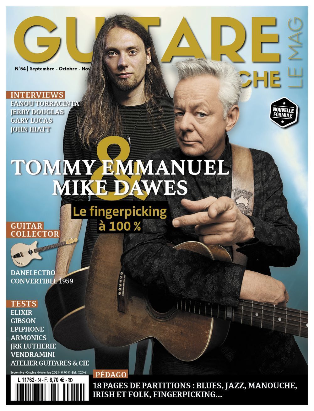 Guitare Seche Lehti Ranska 2021 #54 Tommy Emmanuel Mike Dawes Gary Lucas Alkuperäinen painos